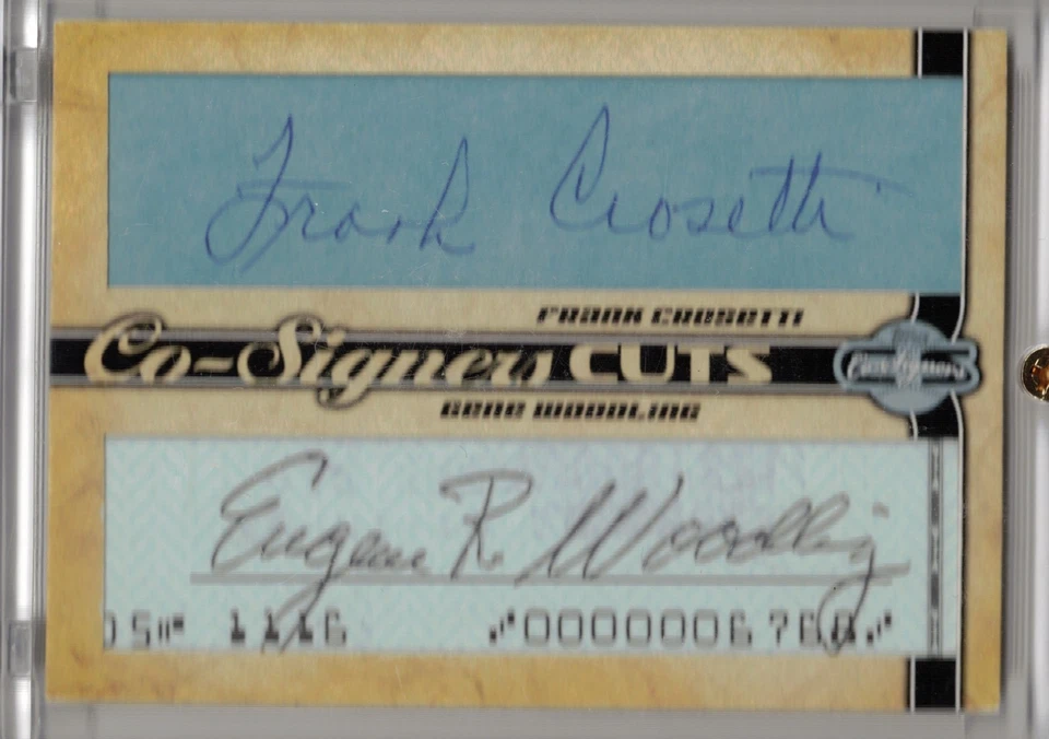 2006 Topps Co-Signers Crosetti / Woodling Dual Cut Autograph - Image 1 of 1