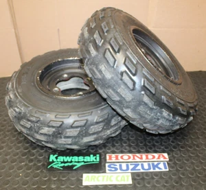 OEM HONDA SUZUKI TRX LTZ FRONT RIMS 4X144 and TIRES 22X7x10 🔥FAST SHIP🔥 *E100* - Picture 1 of 8
