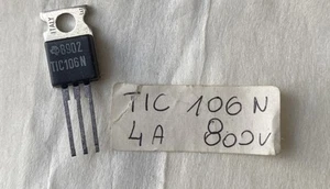 TIC 106N SCR 600V 5A TO-220 – Tiristore tristore vintage NOS – fondo magazzino - Picture 1 of 1