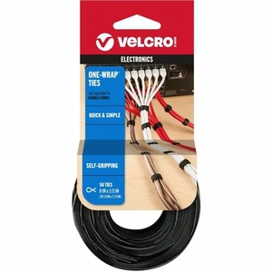 Velcro One-Wrap Reusable Ties 1/2" x 8" Black 50/Pack 95172 - Picture 1 of 9