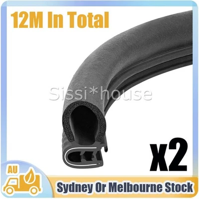 12M Bulb Pinchweld Rubber Pinch Weld Trim Toolbox Car Van Boot Door Edge Seal OZ - image 1 of 4