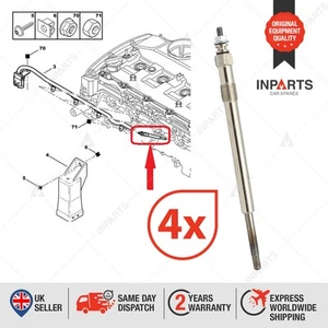 4Pcs Glow Plugs 4.4V Fits For Dacia Infiniti Mercedes Benz Nissan Renault - Picture 1 of 12