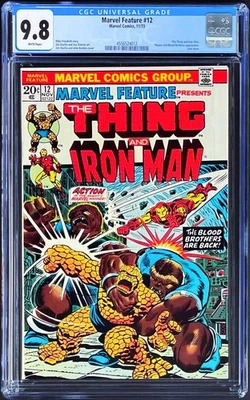 Marvel Feature #12 CGC 9.8 White Pages 1973 Marvel Comics Iron Man 55 Saga 11/73 - Image 1 of 4