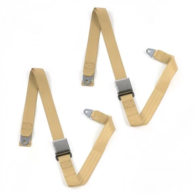 Avión Early Cars 1900 1927 2 Pt. Kit de 2 cinturones de seguridad con cubo de regazo bronceado Foto 1 de 4