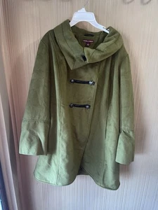 Abrigo para mujer talla grande Jessica London verde guisante talla 18 - Imagen 1 de 5