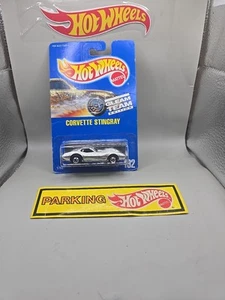Tarjeta azul Hot Wheels 1991 #192 Gleam Team Corvette Stingray cromada con cromo BWSp - Imagen 1 de 7