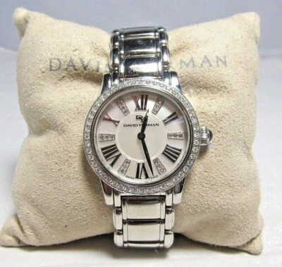 David Yurman  Stainless Steel 30MM MOP Face Diamond Bezel Watch - Image 1 of 4