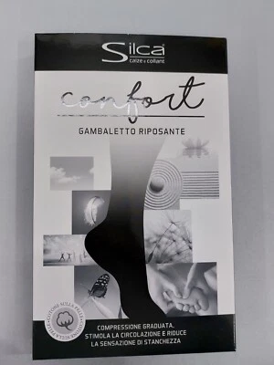 2 paia SILCA GAMBALETTO CALZINI UOMO RIPOSANTE COMPRESSIONE GRADUATA 15mmHg