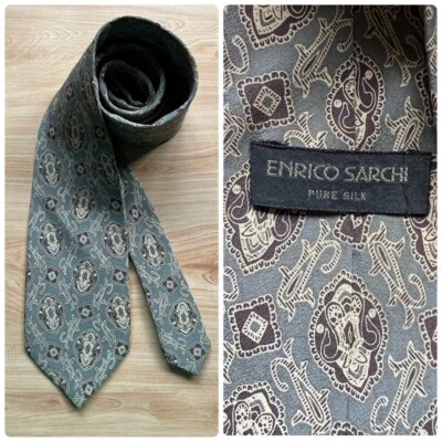 TIE MEN'S PURE SILK VINTAGE PAISLEY PATTERNED 57" Long x 3.2" Wide (T003) Foto 1 de 4