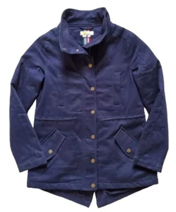 BODEN Classic Field Jacket Womens Uk 8 Navy Blue Canvas Raincoat - Picture 1 of 12