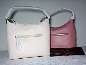NWT Kate Spade Spencer Court - Caren leather hobo, Dusty Peony / Pebble - Imagen 1 de 14