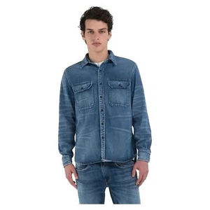 REPLAY CAMICIA DENIM REGULAR CAMICIA JEANS UOMO - Imagen 1 de 5