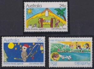 F-EX53781 AUSTRALIA 1983 MNH CHRISTMAS NAVIDAD RELIGION CHILD DRAWING. - Picture 1 of 1