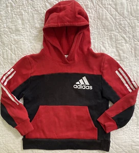 Adidas Boys' Youth Pullover Color Block Fleece Hoodie, Small (8) - Picture 1 of 4