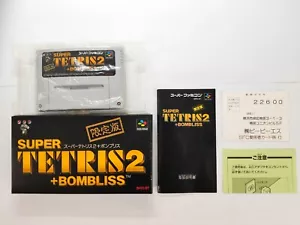 Super Tetris 2 + Bombliss Limited Box Nintendo Super Famicom Game SFC SNES Japan - Picture 1 of 12