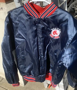 Vintage Swingster Satin Jacket Boston Red Sox Size XL MLB Made In USA (c2) - Picture 1 of 9