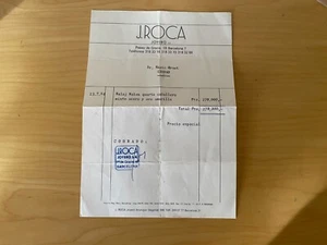 Factura Compra ROLEX QUARTZ Invoice - J. Roca Paseo Gracia - Watches Collectors - Bild 1 von 4