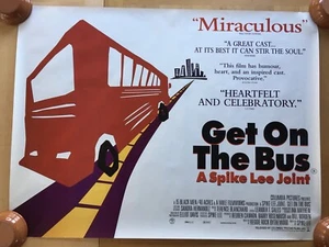 Rare Original Spike Lee Get On The Bus UK Quad Film Poster 30 x 40 1997 Columbia - Picture 1 of 3
