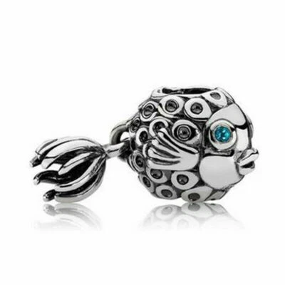 Silver Plated GOLDFISH Spacer Bead European Charm for Bracelets Necklace        - Image 1 of 2