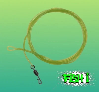 FiSH i Fluorocarbon Core Lead Free Leader With Quick Change Swivel. Carp Fishing - Image 1 of 4