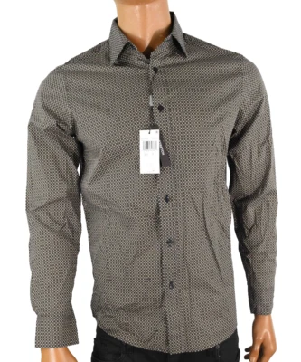 Camisa Michael Kors Para Hombres Con Botones S Nueva Azul Amarillo Mangas Largas Diseñador Foto 1 de 4