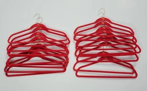 Juego de 19 perchas Joy Mangano abrazables pantalones traje perchas rojo con ganchos dorados - Imagen 1 de 7