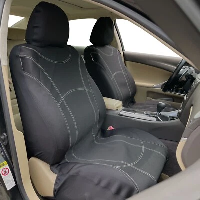 Fundas de asiento de coche delanteras negras impermeables de neopreno para Ford CONTOUR Foto 1 de 4