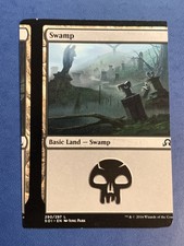 Mtg Misprint Sideways Miscut Error Oddity Shadows over Innistrad Swamp #1
