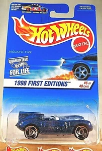 1998 Vintage Hot Wheels #638 First Editions 6/48 JAGUAR D-TYPE Blue w/SBSp Malay - Picture 1 of 6