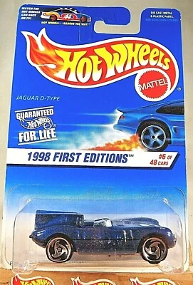 1998 Vintage Hot Wheels #638 First Editions 6/48 JAGUAR D-TYPE Blue w/SBSp Malay - Image 1 of 4