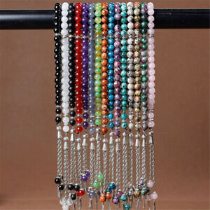 Natural Agate Prayer beads 8mm Muslim Islamic Tasbih 33 Rosary Misbaha beads