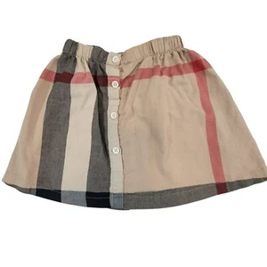 Falda Burberry, niño pequeño M, estampado Burberry, botón delantero, cintura elástica, usada en excelente estado - Imagen 1 de 6