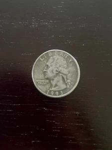 Exotic US Quarter Dollar Coin 1993 Scratch on Head Error & Blackened Background - Picture 1 of 2