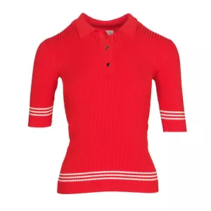 Sandro Paris Women's Polo Shirt Size 0 / XS Collared Knit S30017E - Picture 1 of 9