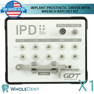 Kit de destornillador protésico en planta herramienta dental instrumento pilar tornillo trinquete - Imagen 1 de 10