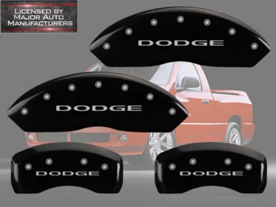 Cubiertas de pinza de disco de freno MGP negras delanteras + traseras "Dodge" Dakota 2005-2010 Foto 1 de 4
