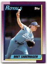 1990 Topps #350 Bret Saberhagen NM Near Mint Royals ID:43451