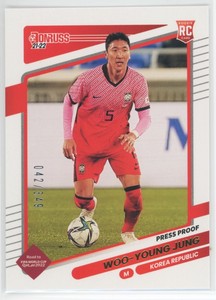 WOO-YOUNG JUNG 2021-22 DONRUSS PRESS PROOF ROOKIE GOLD #42/349 RC