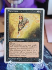 Nightmare 4th Edition NM Black Rare MAGIC THE GATHERING MTG CARD