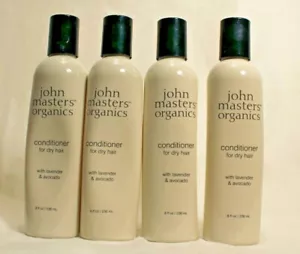 Lot of 4 John Masters Organics Conditioner for Dry Hair 8 fl oz Lavender Avocado - Picture 1 of 2