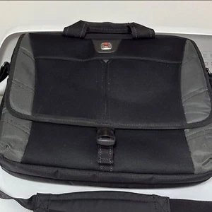 Sacoche pour ordinateur portable Swiss Gear élégante noire et grise - Photo 1/10