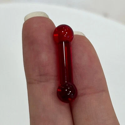 Barra recta acrílica UV 4G anillo de lengua 5/8" pulgadas 15 mm barra perforadora calibre 4 Foto 1 de 2