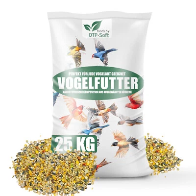 25 kg Vogelfutter Streufutter Wildvogelfutter 4 Jahreszeiten Vögel TOP 25kg - Bild 1 von 4