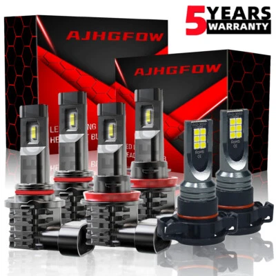 For Chevrolet Colorado 2015-2020 2021 2022 LED Headlight + Fog Light Bulbs White - Изображение 1 из 4