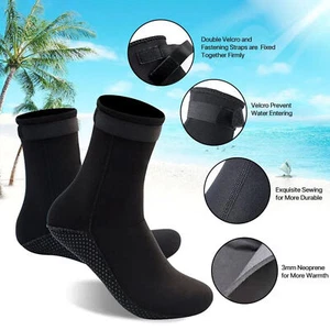 1 Pair Swimming Socks Elasticity Keep Warm Neoprene Beach Diving Socks Soft - Picture 1 of 8