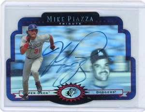 MIKE PIAZZA 1996 UD SPX BASEBALL #MPA-1 "TRIBUTE" Autograph AUTO CARD - Picture 1 of 2