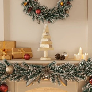 Wooden Christmas Trees Xmas Tree 2 pcs for Decoration Solid Wood Pine vidaXL - Picture 1 of 9