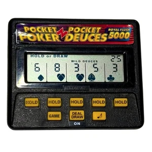 Juego Electrónico Portátil Radica Pocket Poker Royal Flush 5000 Modelo 1310 De Colección - Imagen 1 de 4