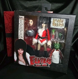 NECA Elvira Mistress Of The Dark - Elvira’s Scary Xmas 8" Action Figure - Picture 1 of 8
