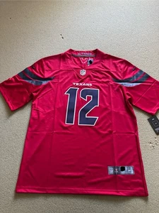 Nico Collins #12 Houston Texans Red Stitched Jersey Men's Size Small NWT - Picture 1 of 2